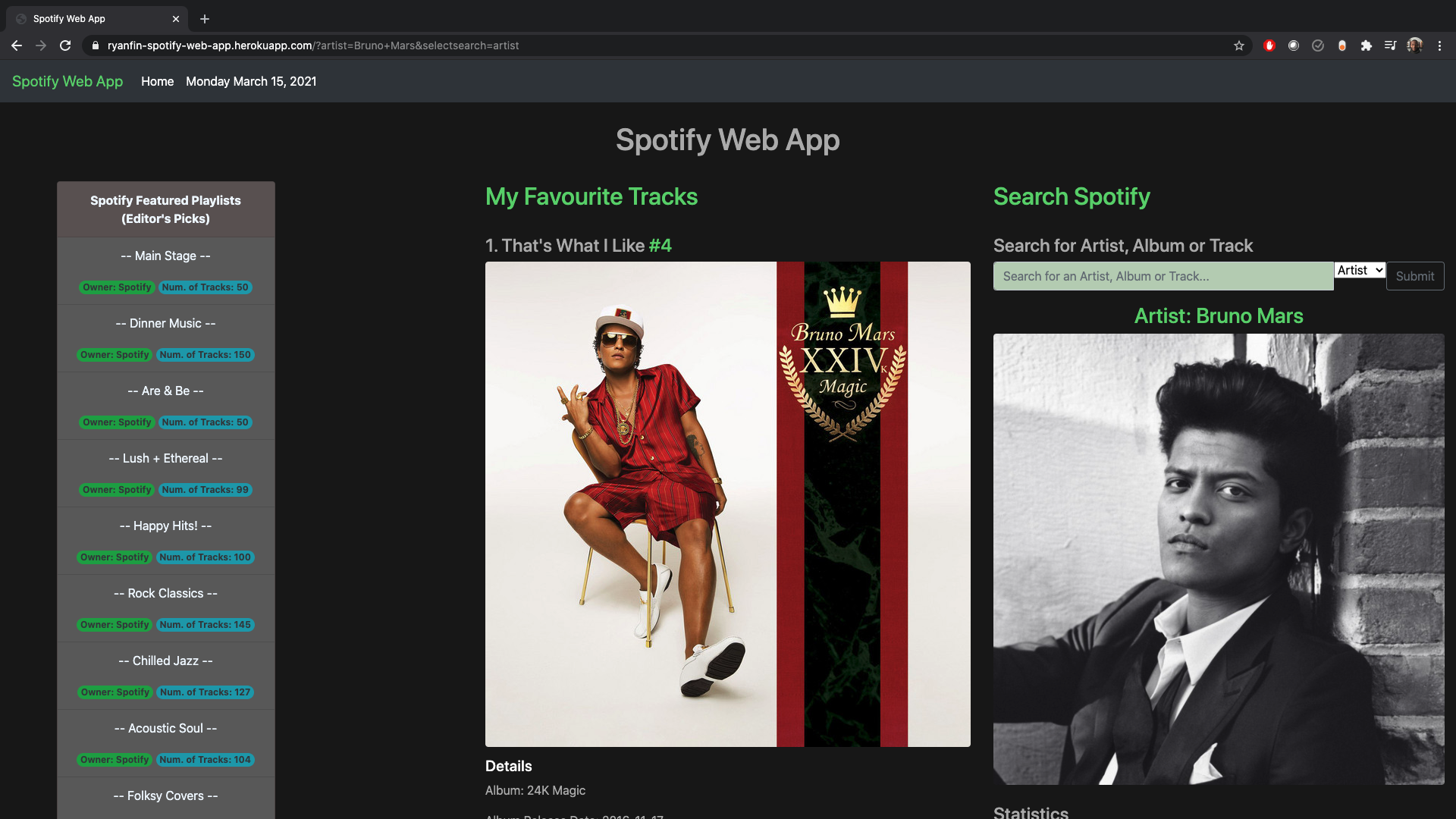 Spotify Web App img